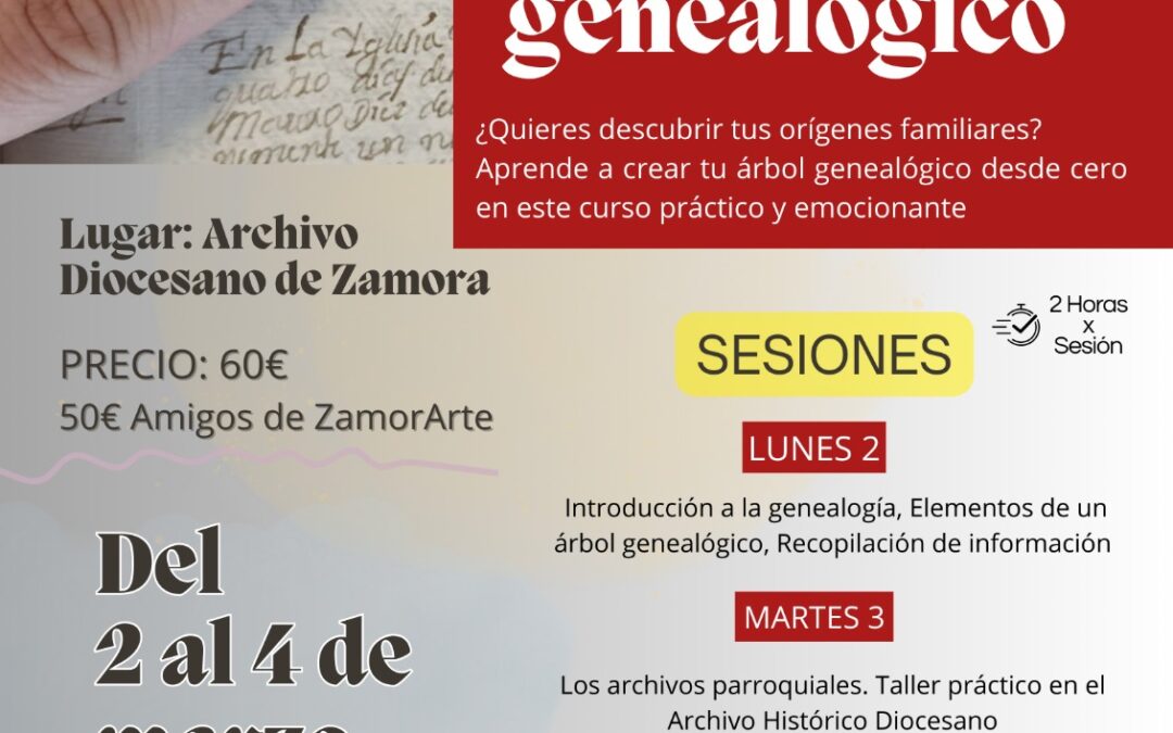 La Fundación Zamorarte lanza el II Curso de Iniciación al Árbol Genealógico.