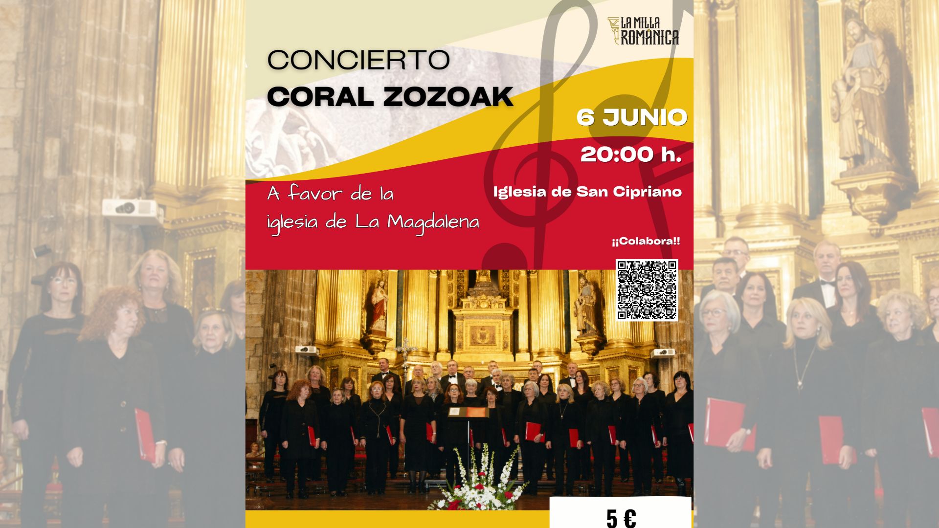 ZamorArte une música y patrimonio en San Cipriano con un concierto solidario por La Magdalena