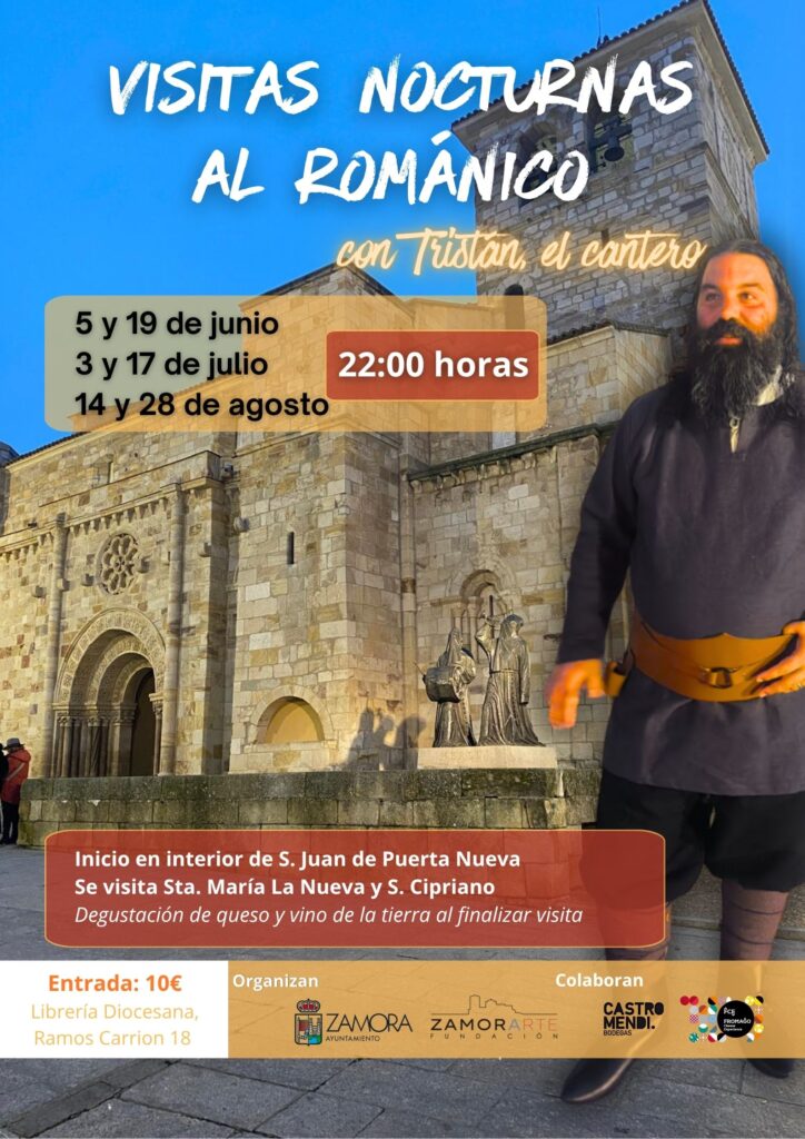 ZamorArte y el Ayuntamiento de Zamora presentan visitas teatralizadas nocturnas por la Milla Románica 1 Cartel visitas nocturnas teatralizadas