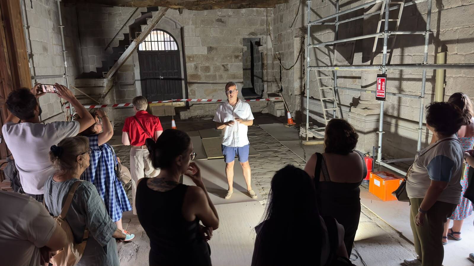 La Magdalena acoge una nueva visita a pie de obra del Plan Románico Atlántico