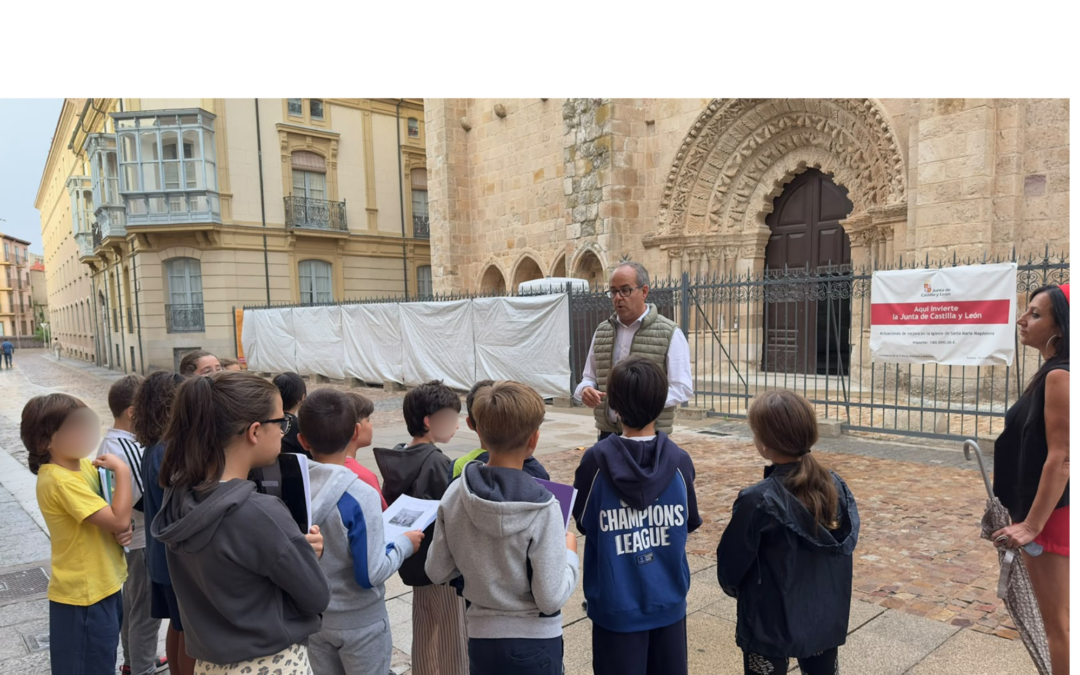 Alumnos del Gonzalo Berceo descubren la restauración de La Magdalena